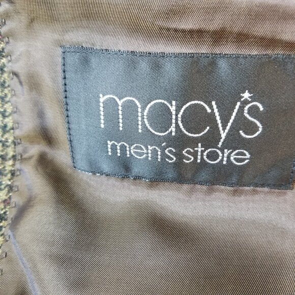 Ralph Lauren Men's 44R Brown Check 100% Wool Blazer Sport Coat & Tie 11024 - Picture 7 of 10